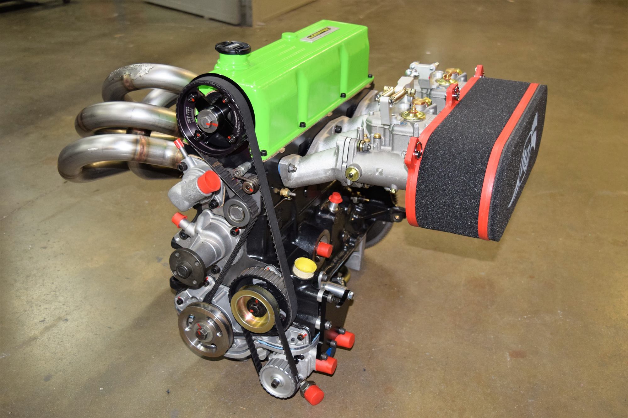 Ford Pinto engine with Weber distribution and carburettors and 4-in-1 exhaust