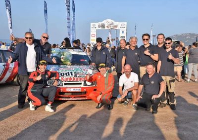 Serge Cazaux Sierra Cosworth 4x4 group A winner historic Tour de Corse with LORRTEC assistance